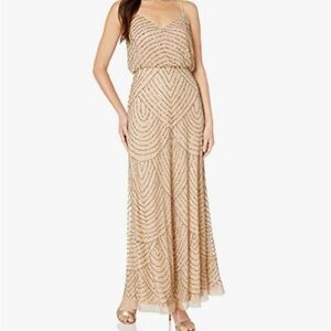 Adrianna Papell Elegant Beaded Evening Gown